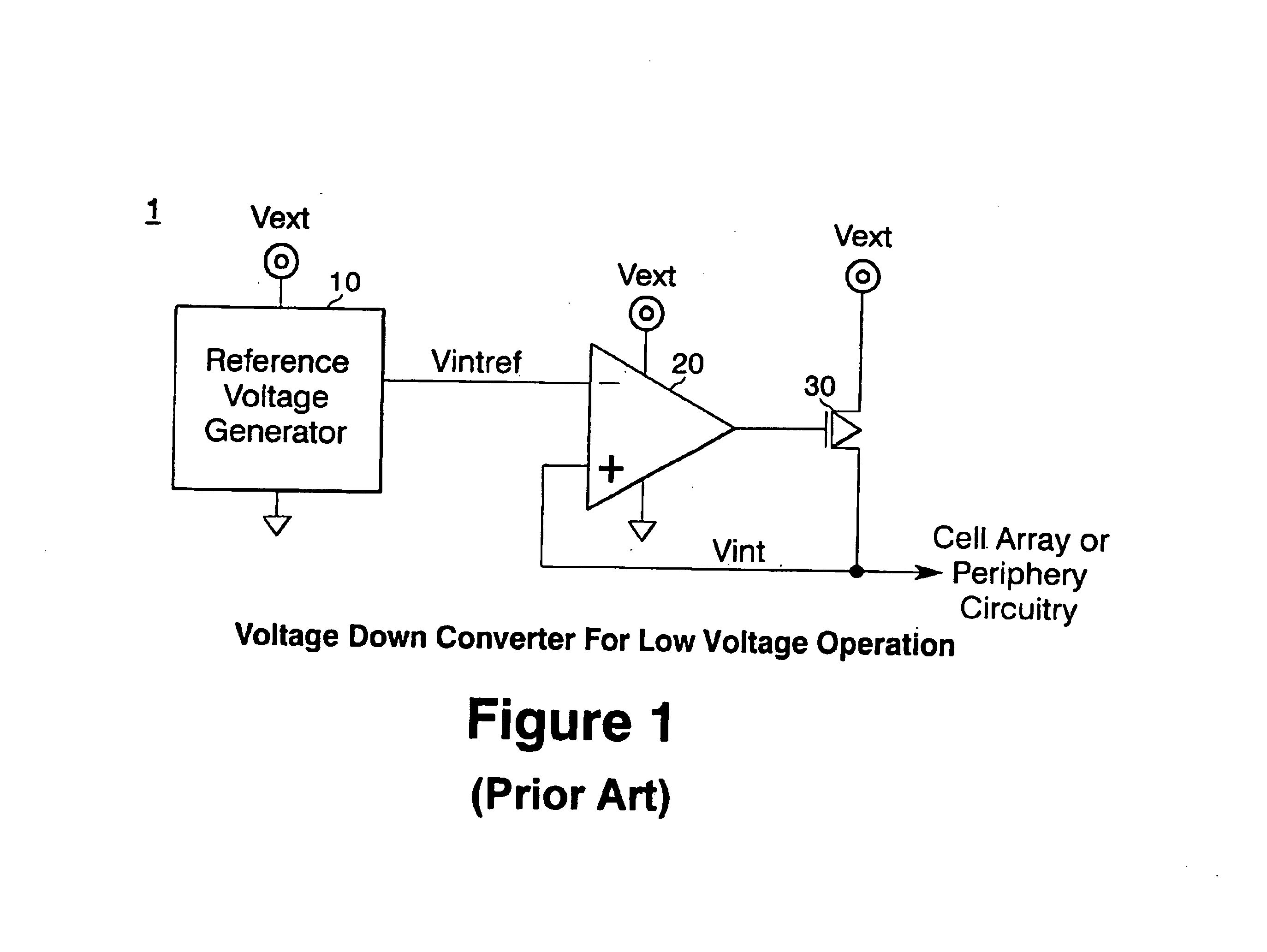 Voltage down converter for low voltage operation