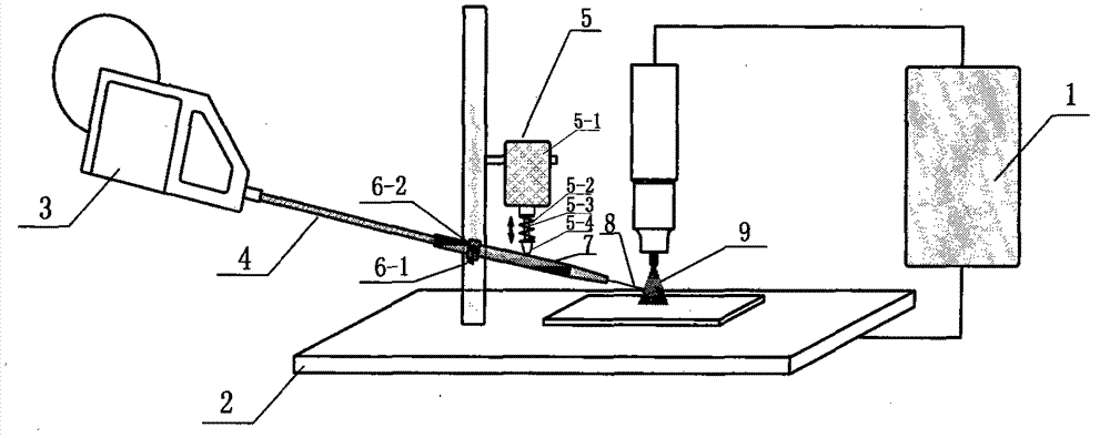 A mechanical vibration-assisted tig welding method and device for droplet transfer