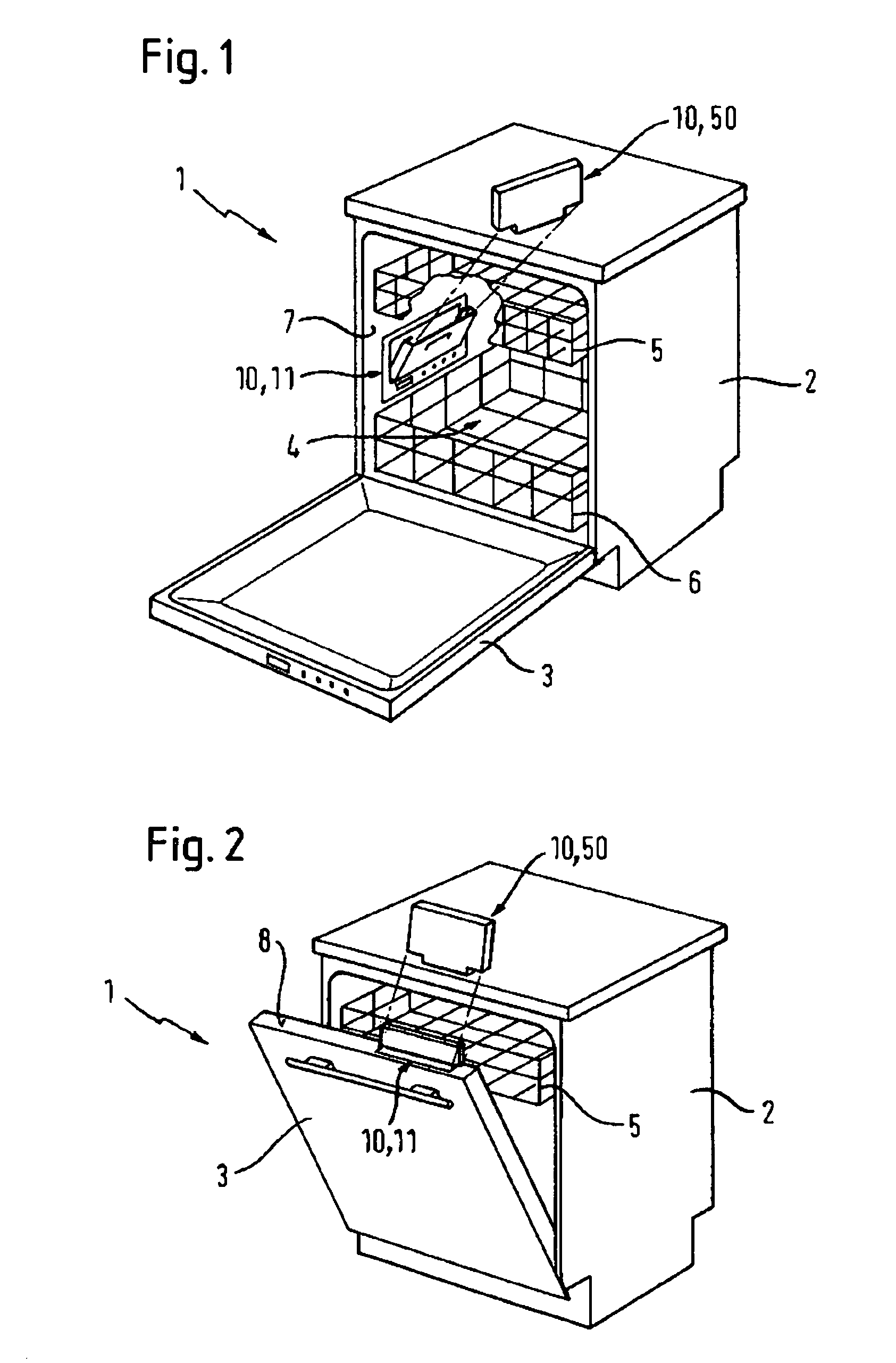 Cartridge for a water-conducting domestic appliance comprising a detergent dosing system