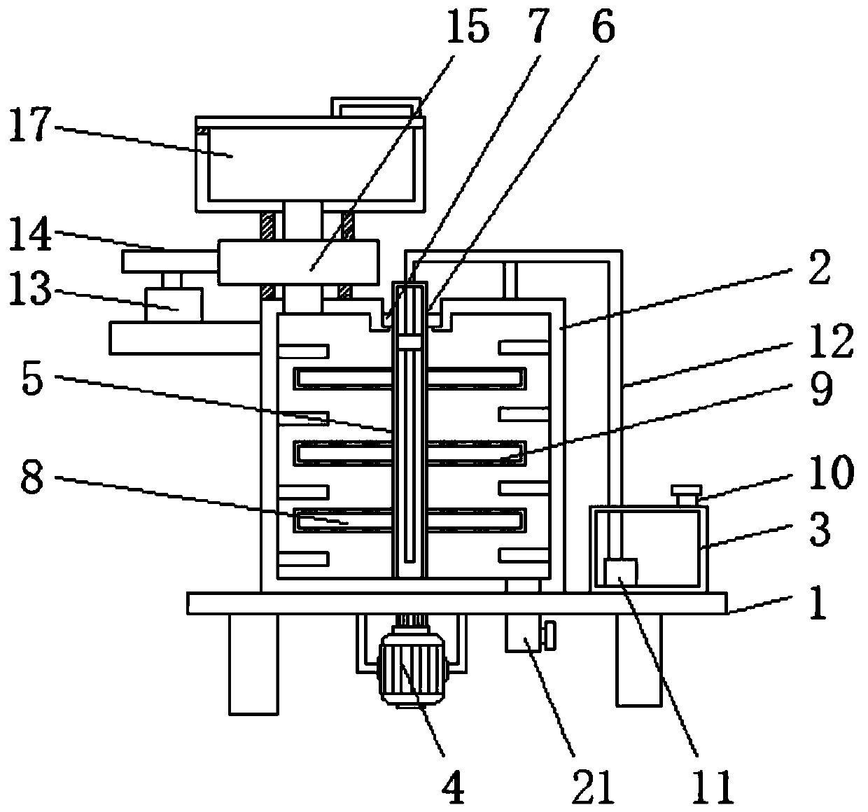 Solid-liquid mixing and stirring device and stirring method