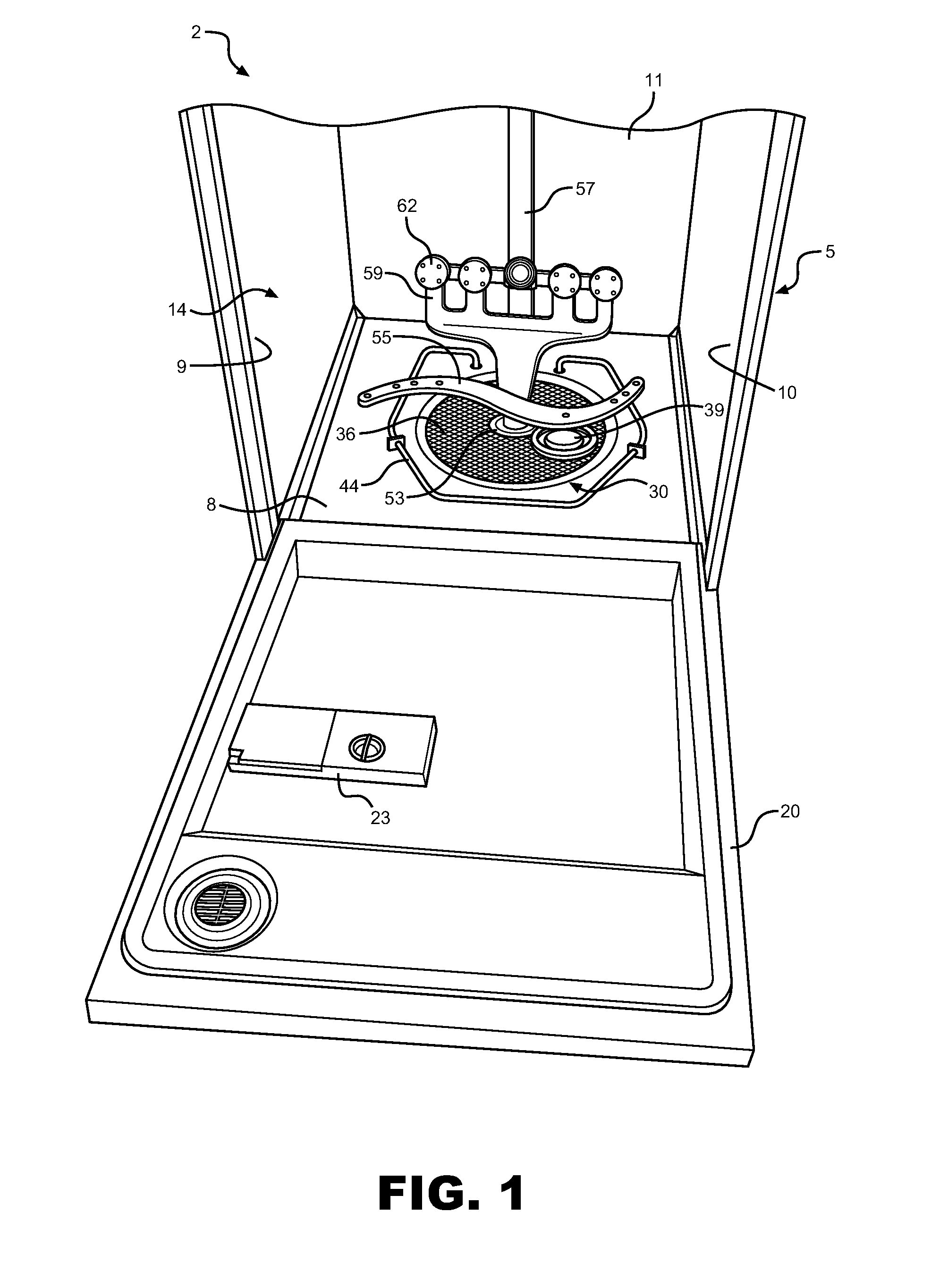 Dampened pump assembly for a dishwasher