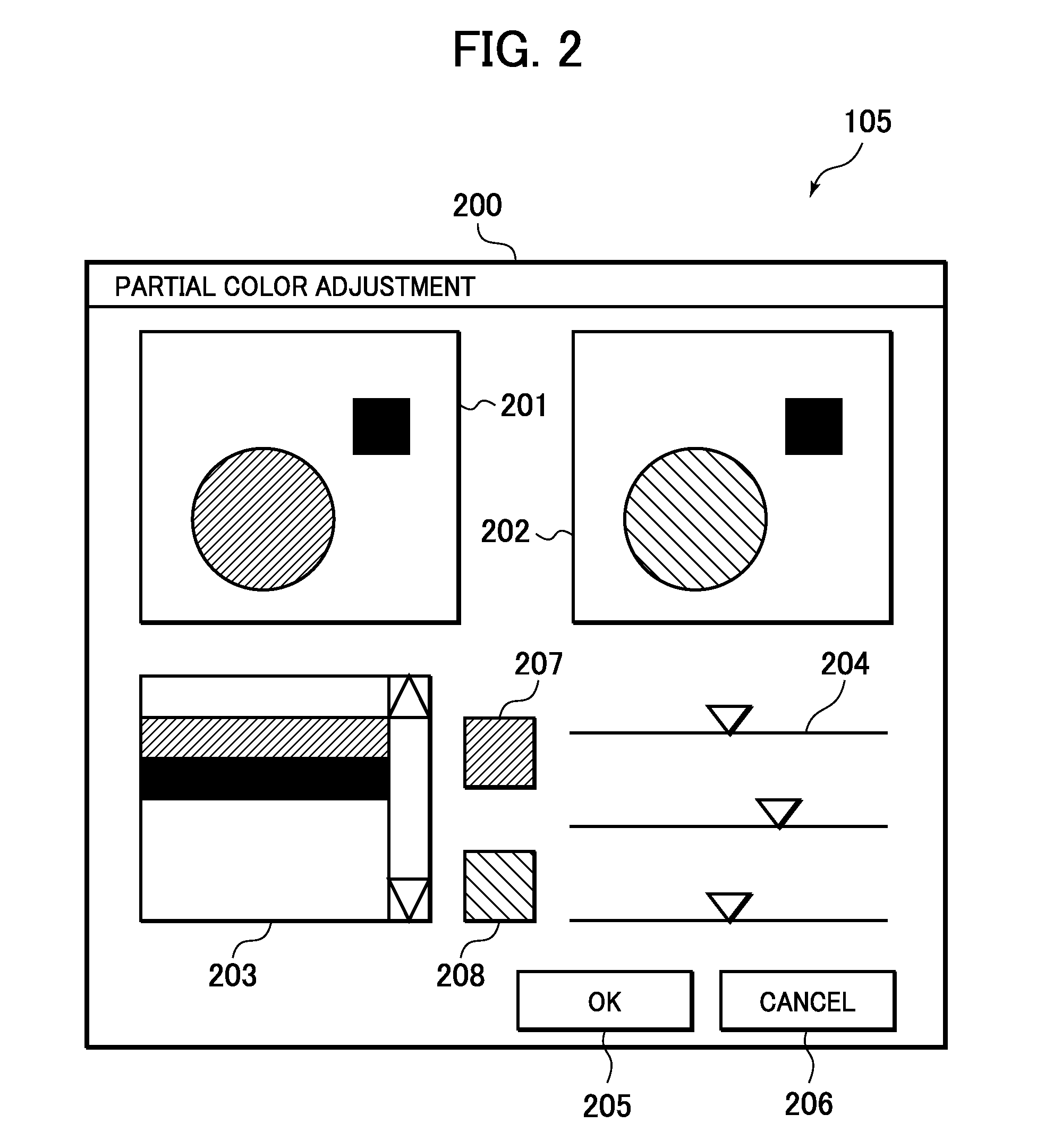 Image processing apparatus for displaying colors included in a color image and an image processing method, and a storage medium therefor