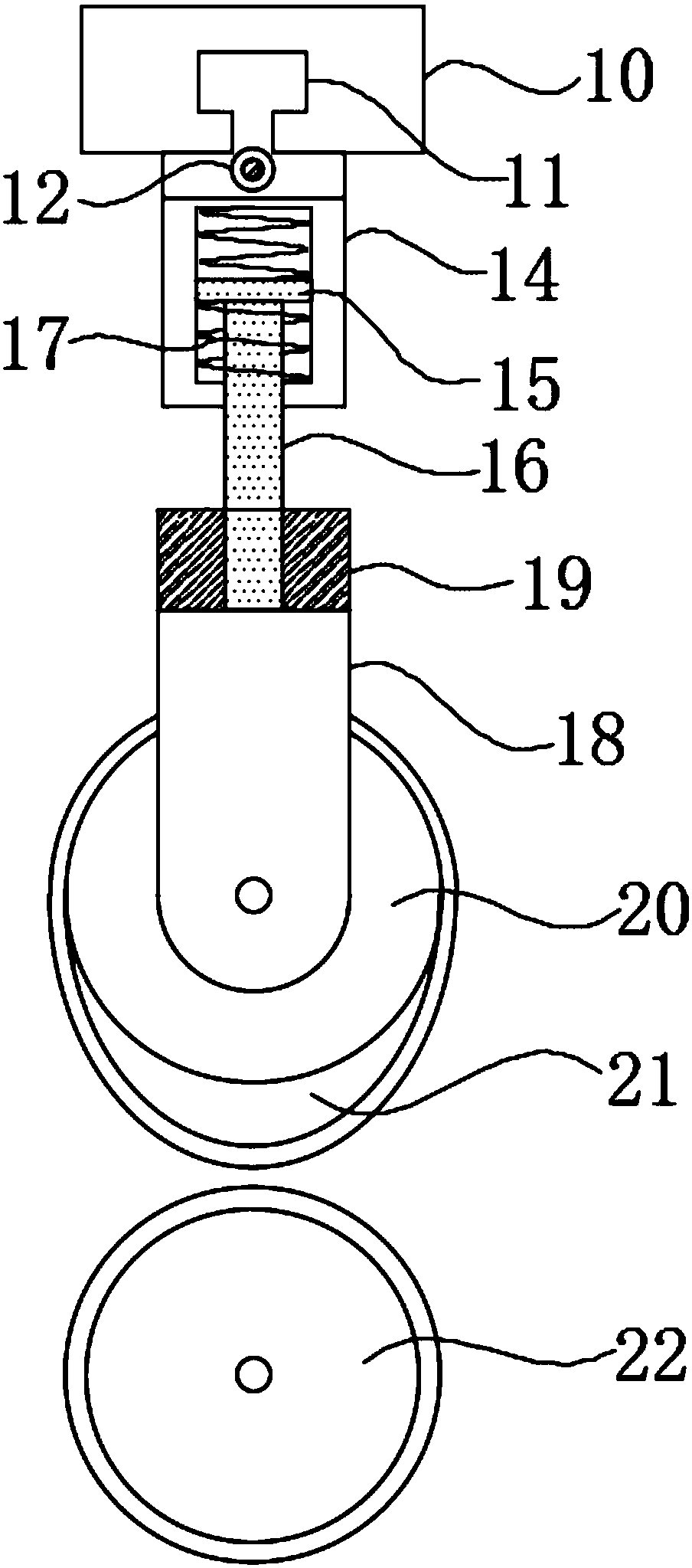 An adjustment device for optimizing the vibration frequency of a vibration casting machine