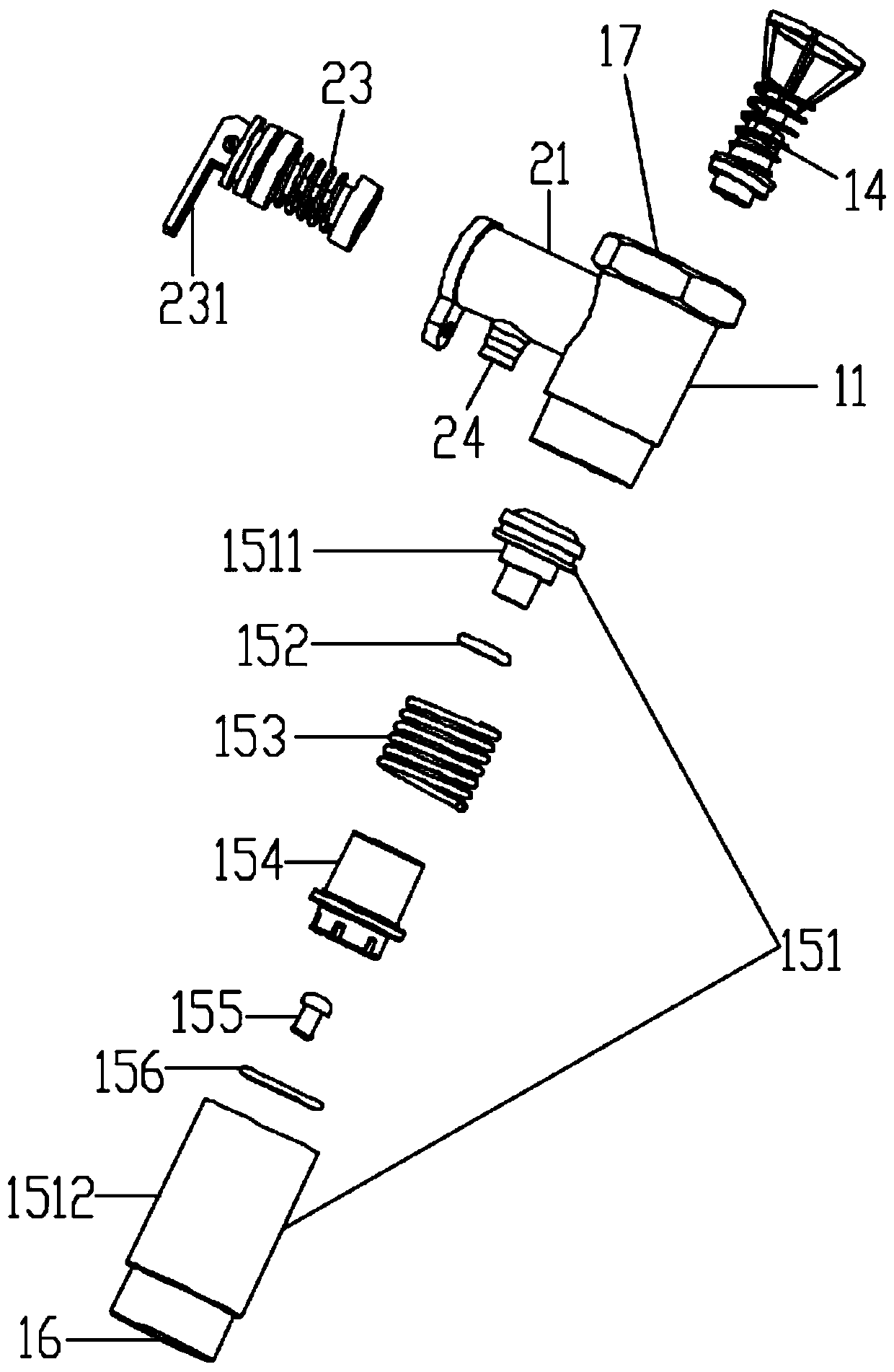 One-way safety valve provided with decompression component and water heater applying same