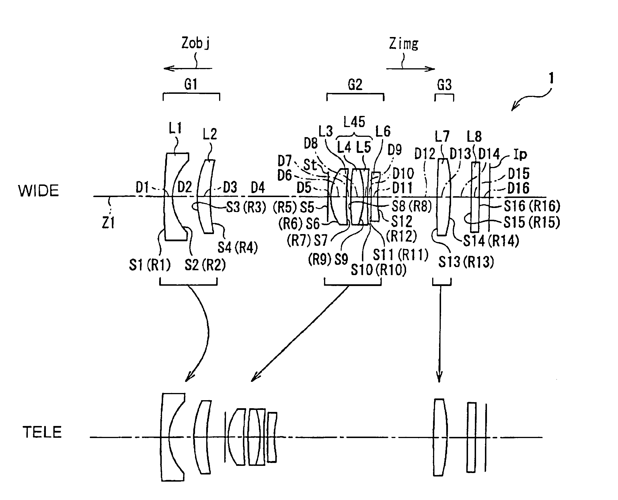 Zoom lens including at least four aspheric surfaces