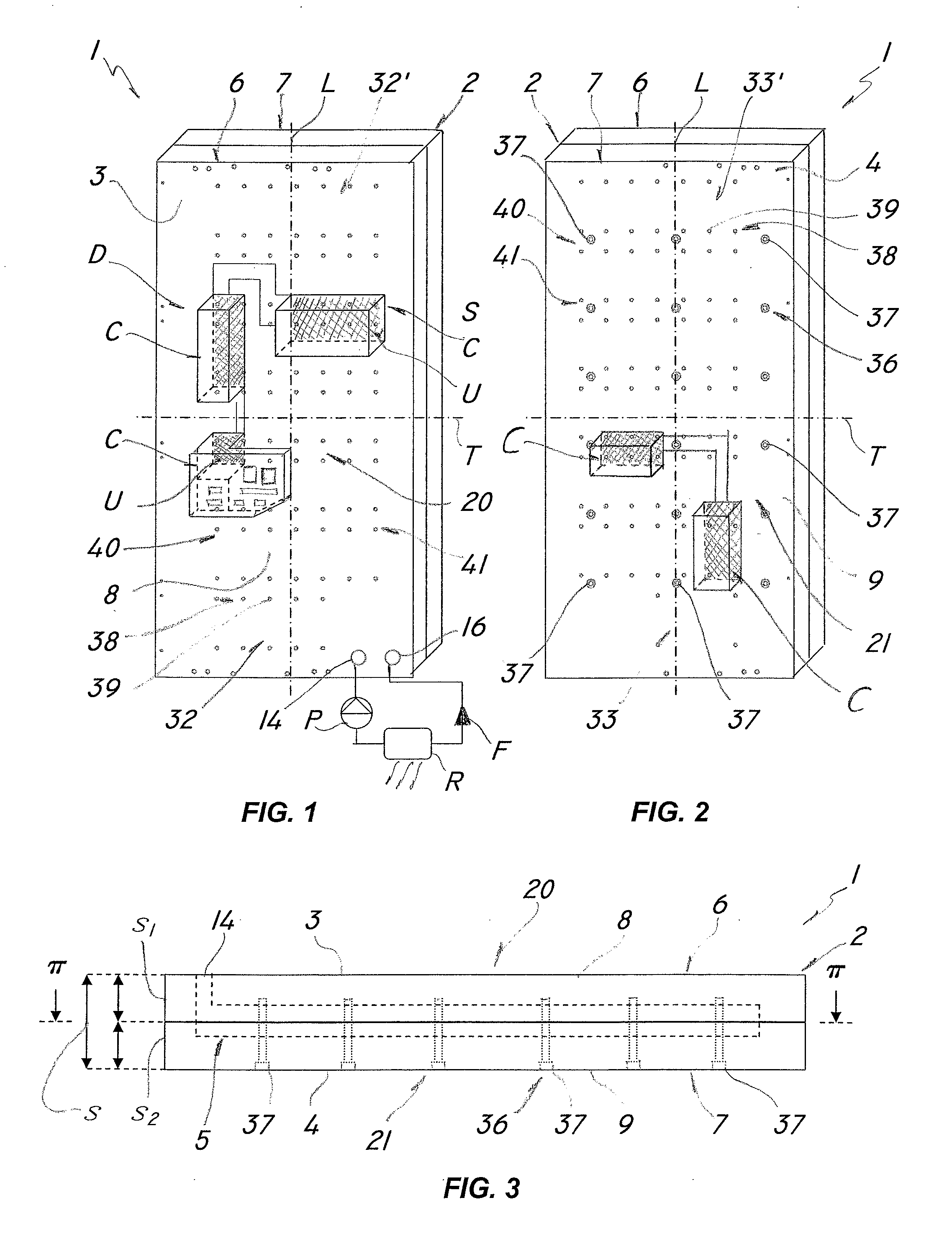Cooling device for electronic components and control apparatus comprising the cooling device
