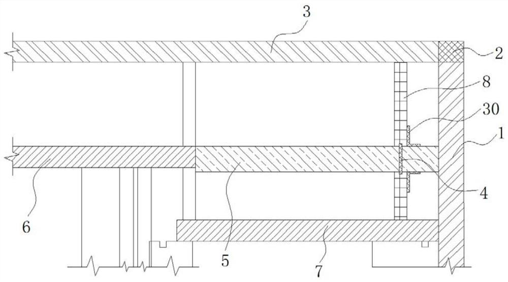 Basement structure based on foundation pit supporting and construction method thereof