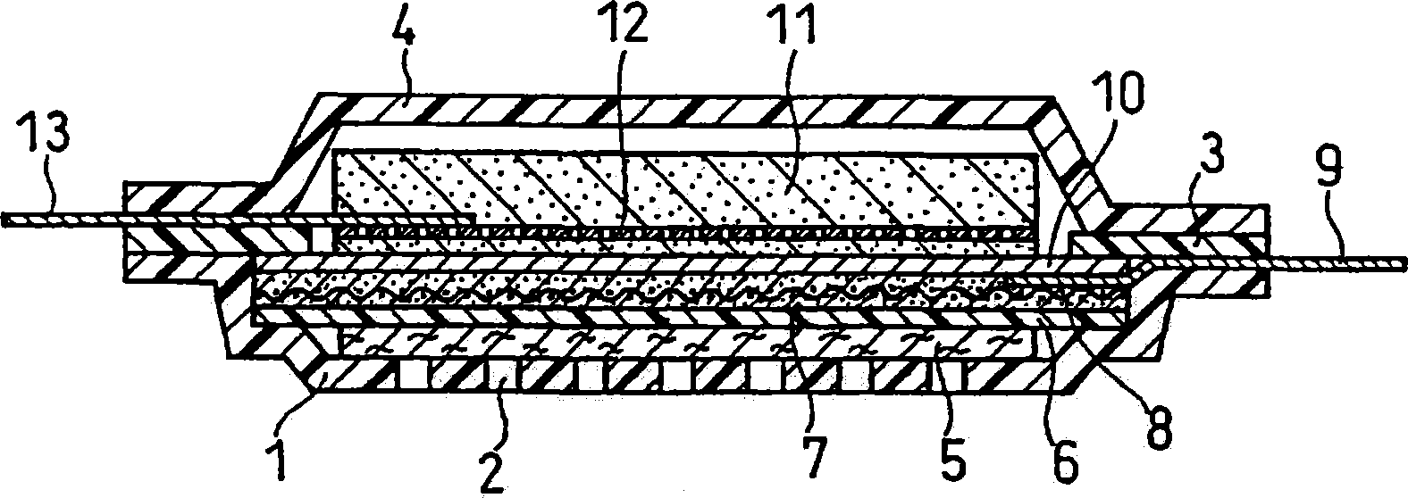 Thin film for package of alkaline battery and thin air battery using the same