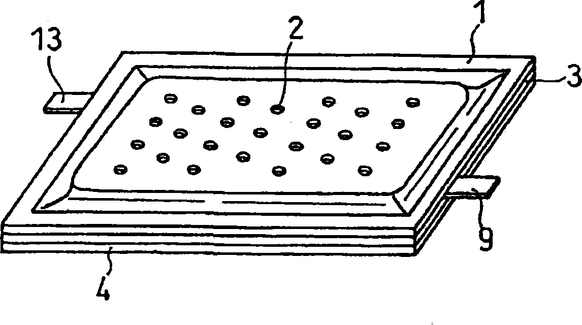 Thin film for package of alkaline battery and thin air battery using the same