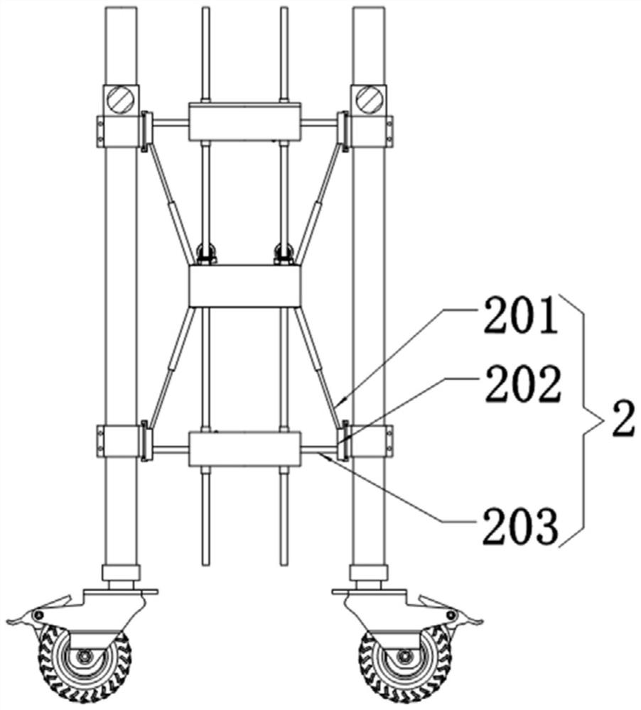 Building scaffold supporting structure and using method thereof