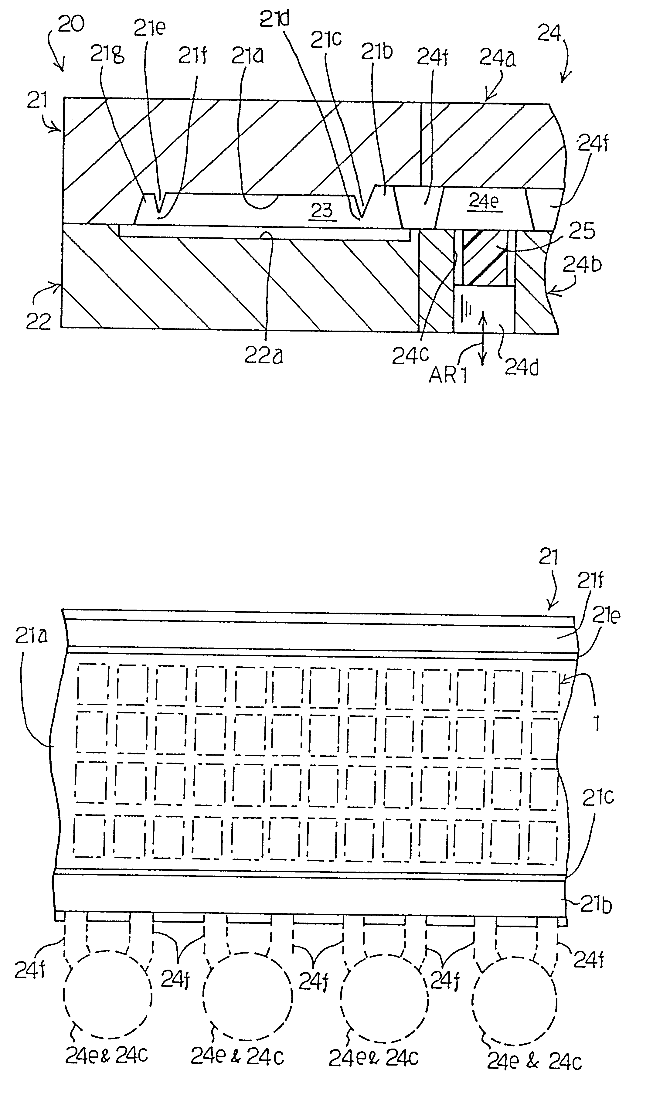 Process for concurrently molding semiconductor chips without void and wire weep and molding die used therein