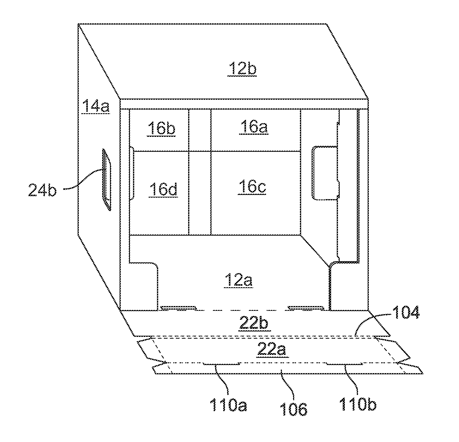 Modified frame face shipping and display container