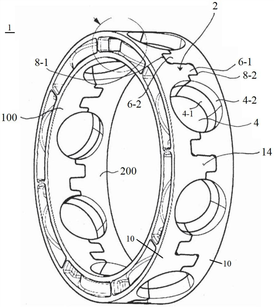 Bearing cage for rolling-element bearing