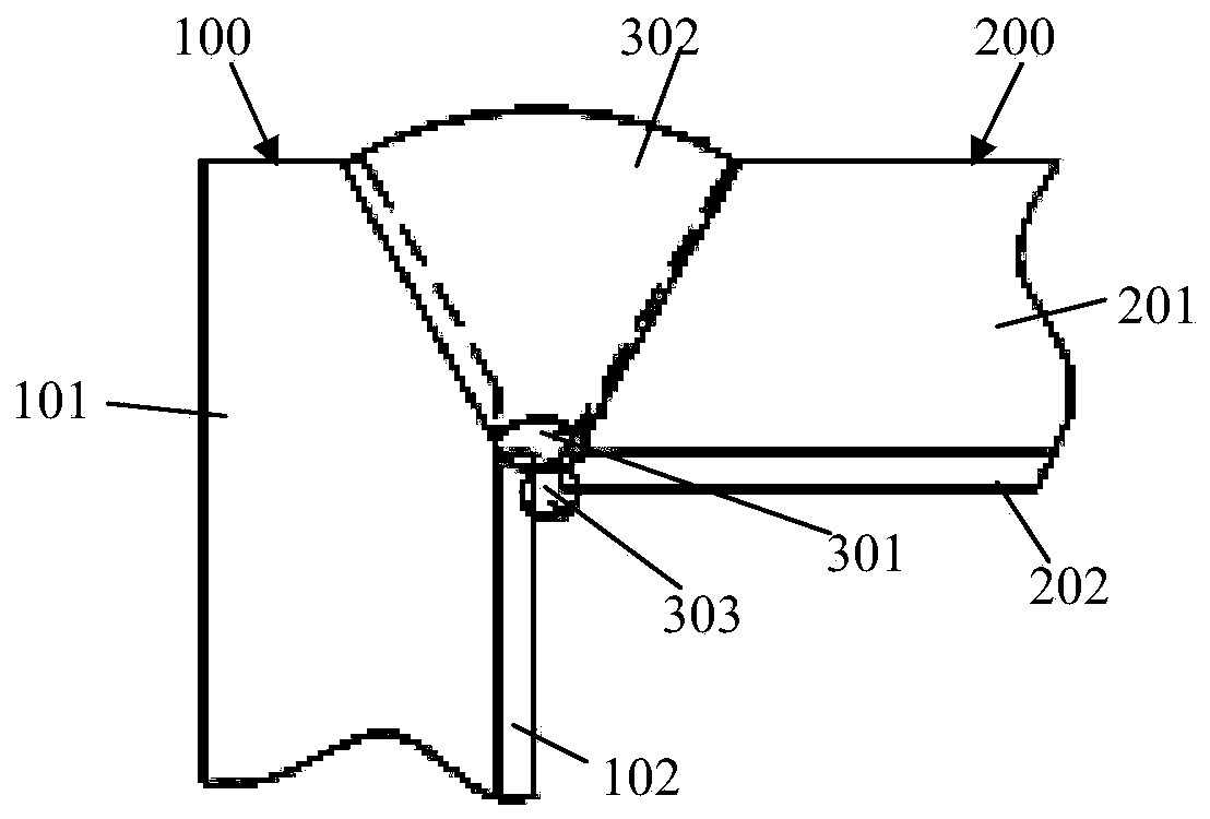 Corner connection welding method of composite boards and corner connection part