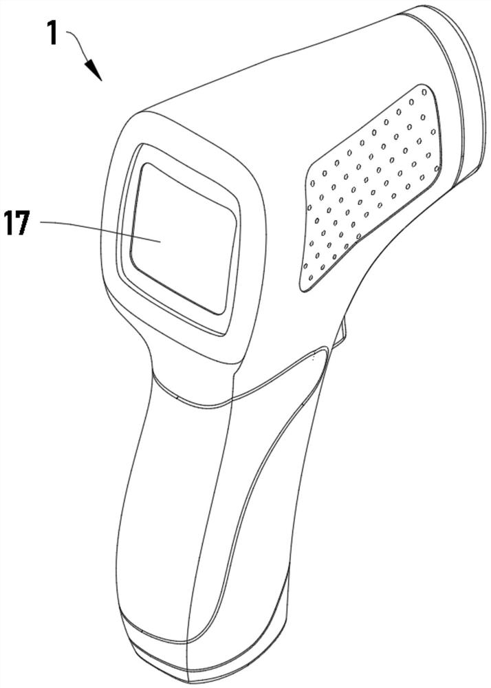 Medical infrared forehead temperature instrument suitable for multiple environment temperatures and working method