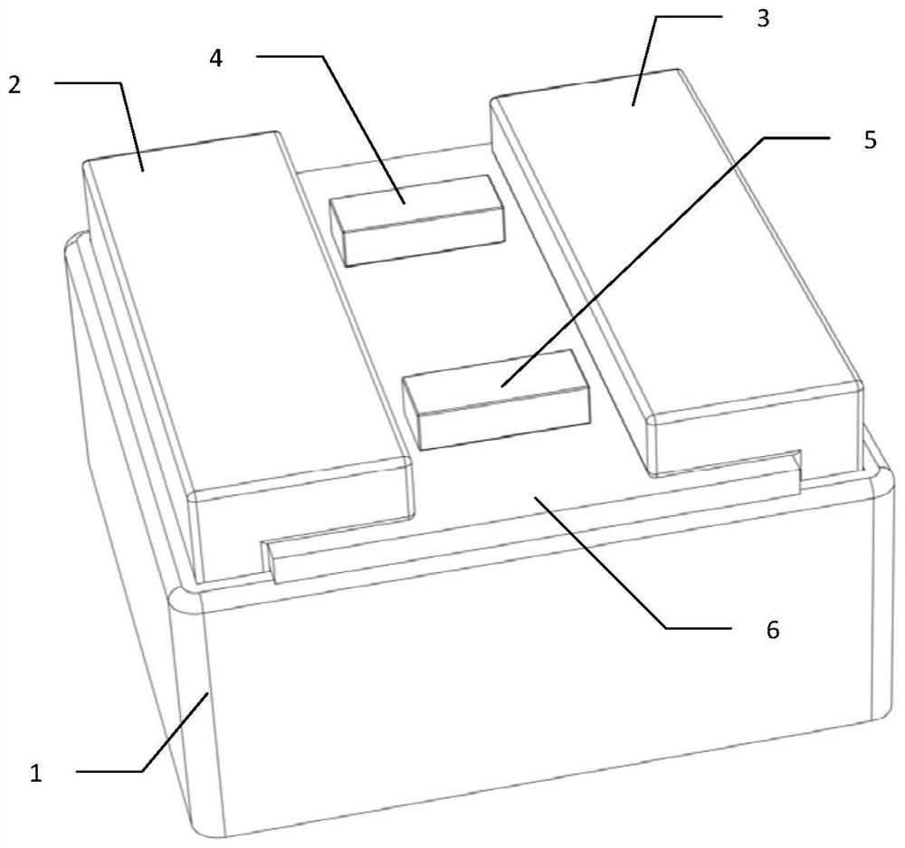 Strip-shaped insulation surface resistivity test double-protection type line electrode system