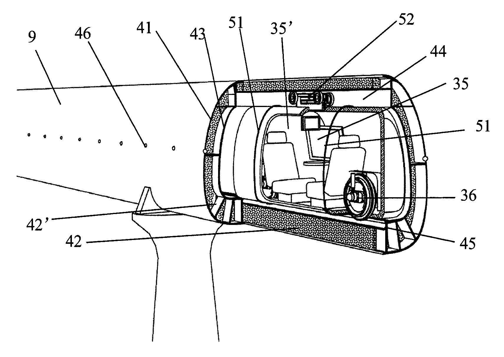 Tube car, network of tubes, personal transport system, and control system and control method thereof