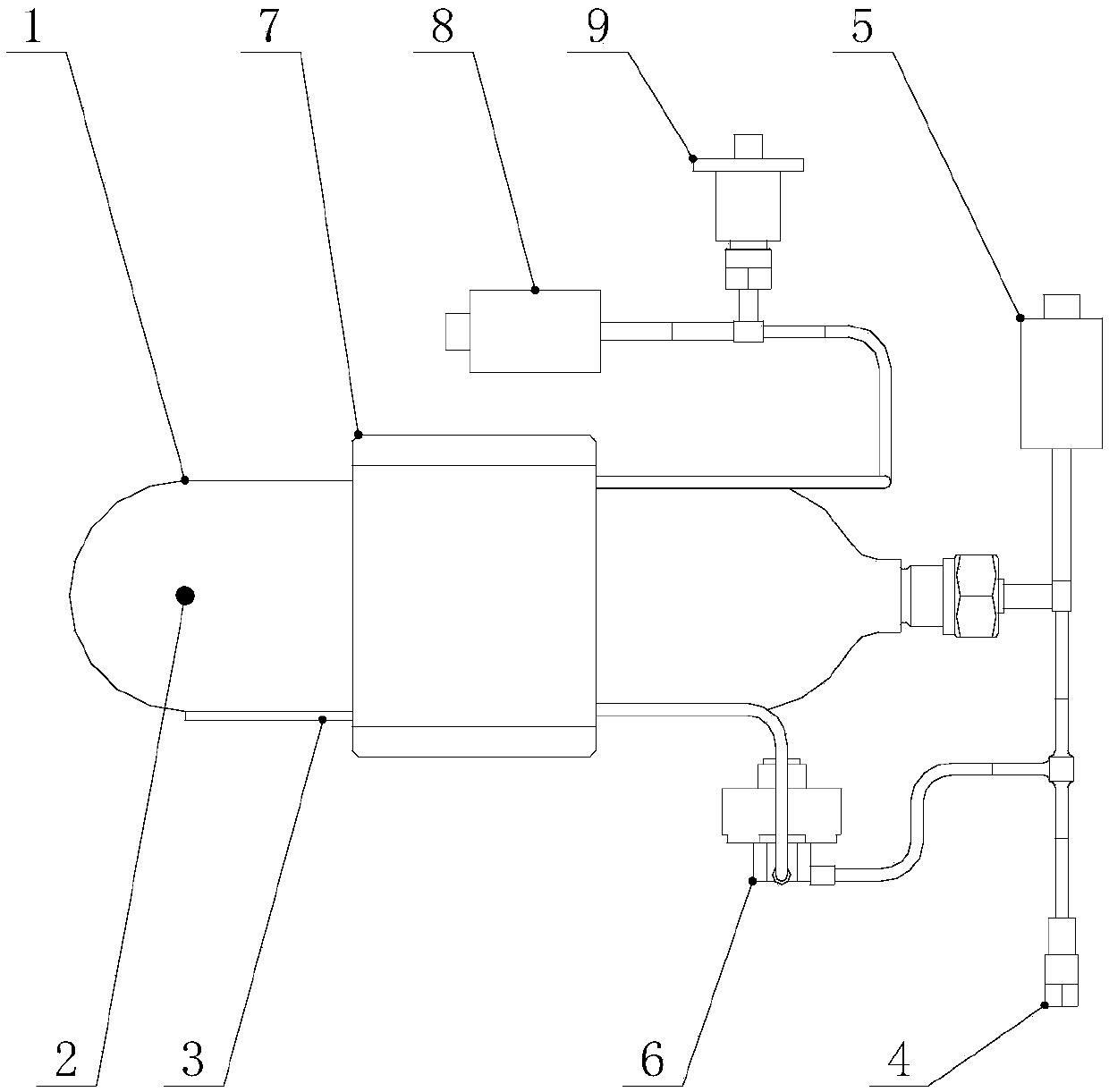 Small satellite liquefied gas constant pressure propulsion system and method
