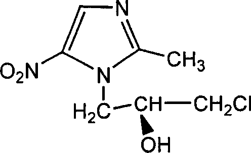 Alpha-substituted-2-methyl-5-nitro-diazole-1-alcohol derivative with optical activity