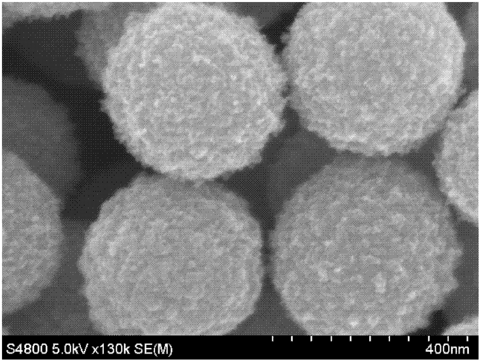 Preparation method for monodisperse vanadium pentoxide hollow microsphere and application thereof