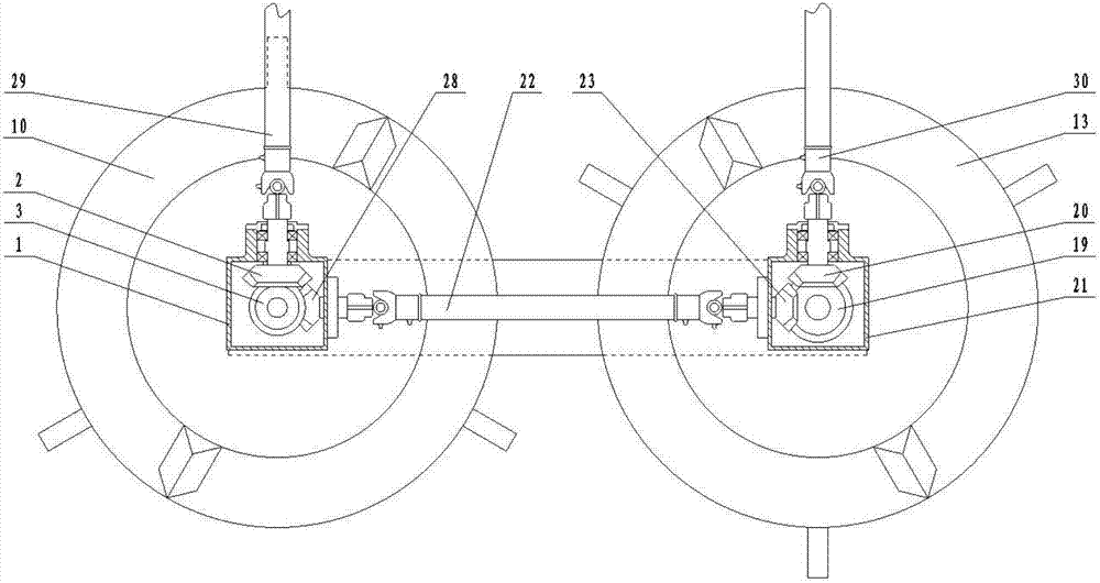 Rotatable mower header and differential feeding method