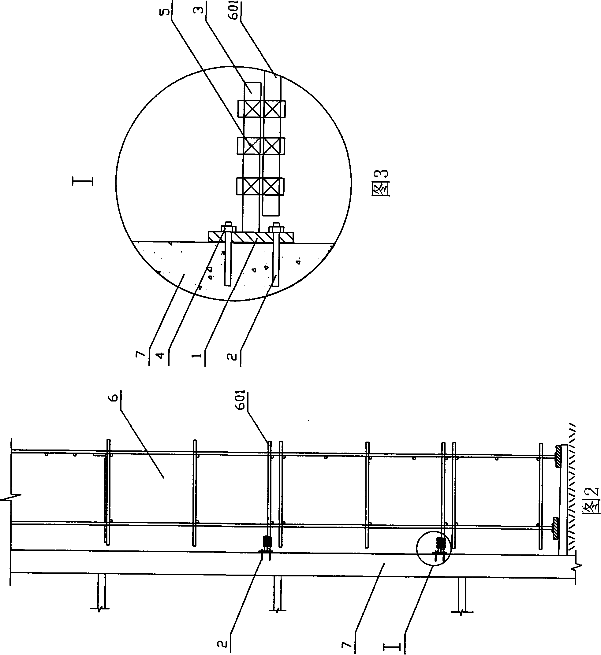 Construction method for building postposition pre-buried wall connecting parts