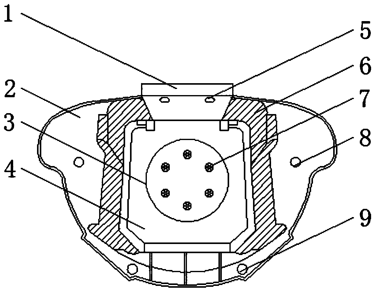 Composite material cover cap for automobile airbag