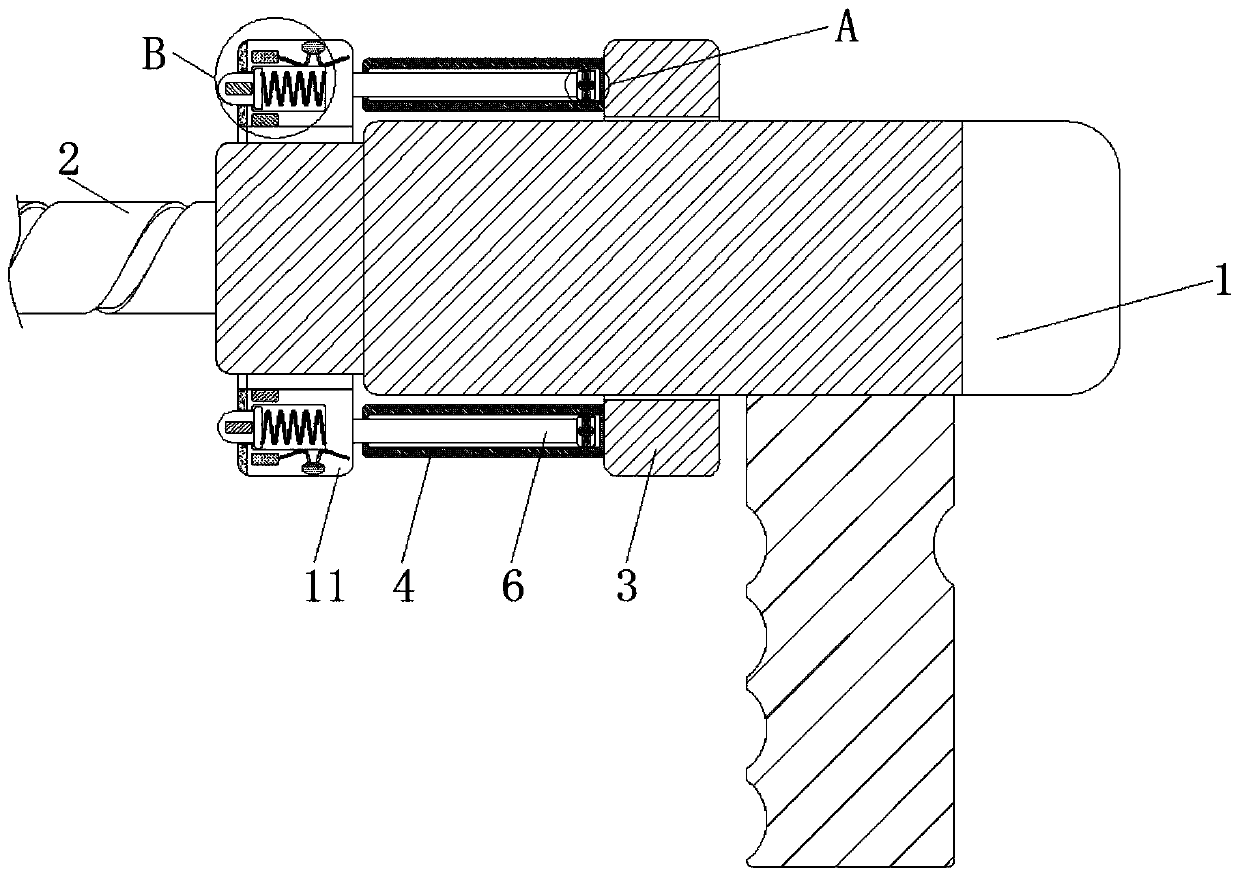 Anti-tilting auxiliary drilling equipment for building materials