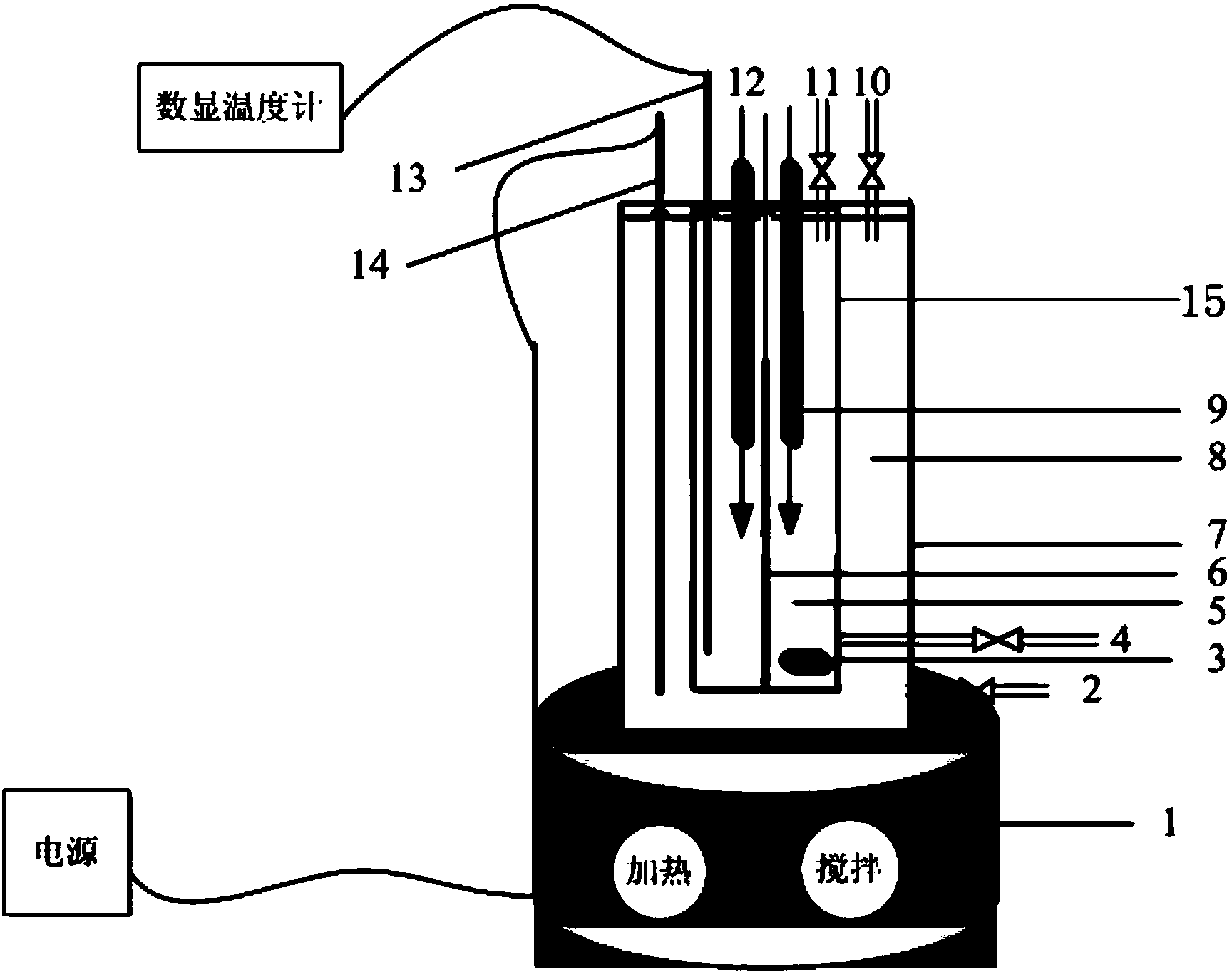 Experimental device for measuring chemical reaction rate and activation energy