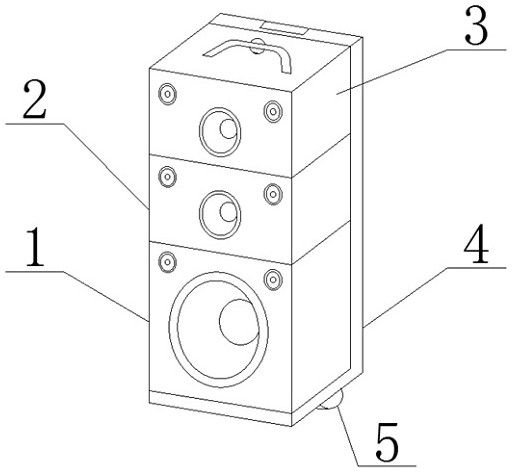 Portable storage combined sound box