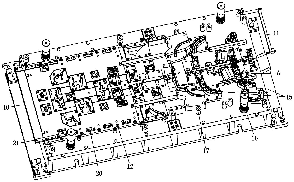 Full-automatic progressive die assembly capable of producing multiple parts simultaneously