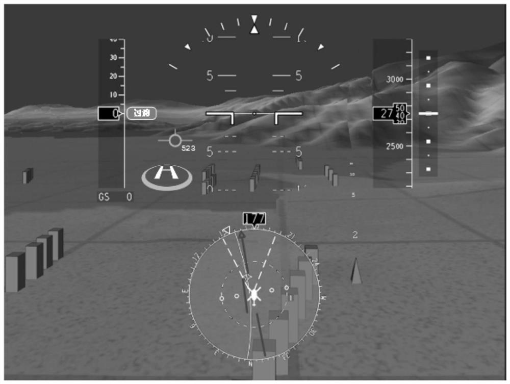 Helicopter synthetic vision display method