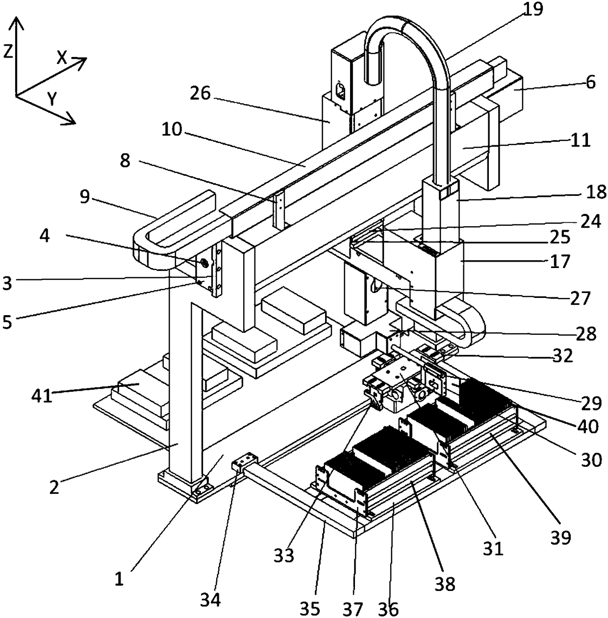 Glass precise-engraving mechanical arm device and glass sheet processing method