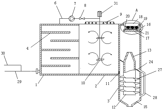 Municipal sewage treatment device