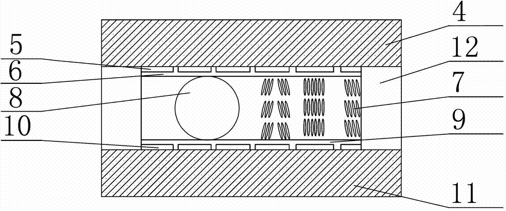 Passive multidomain VA (vertical alignment) type liquid crystal display and manufacturing process thereof