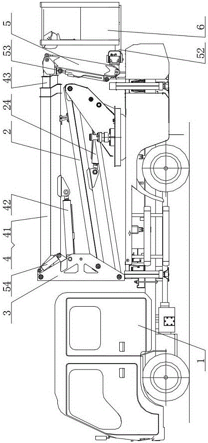 Working platform leveling device of hydraulic aerial cage