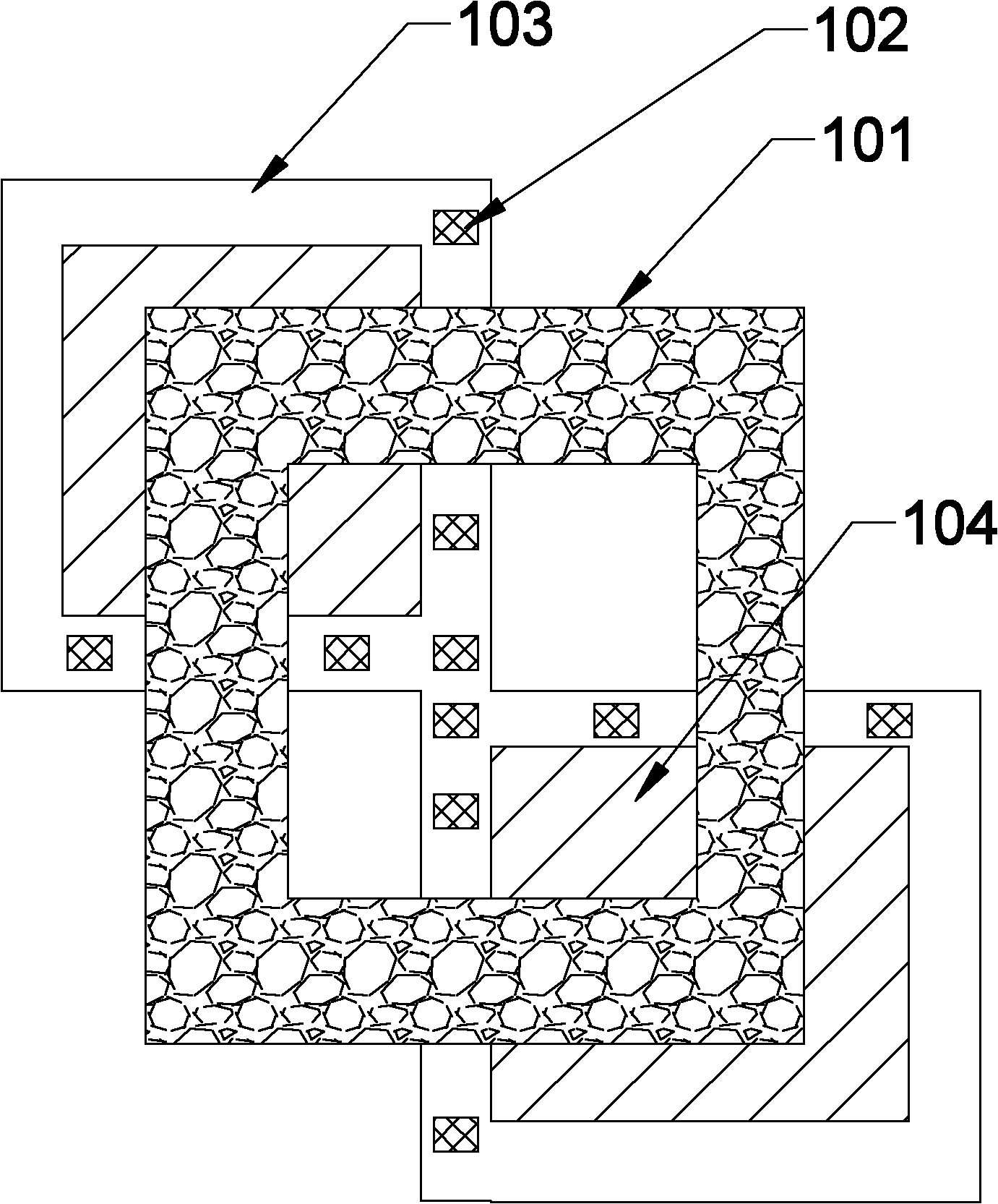 Detection structure suitable for detecting source and drain conduction and detection method for detection structure