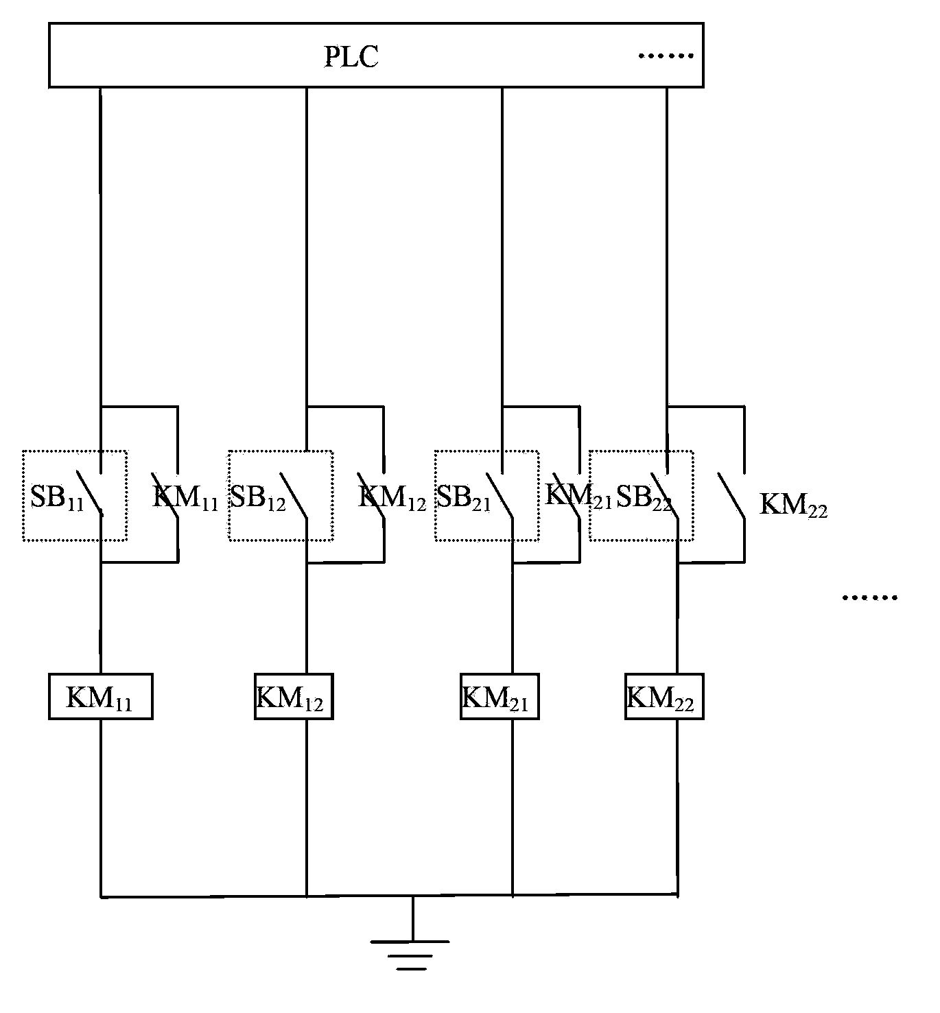 Measuring point switching device used for voltage withstanding test of low-voltage switch appliance