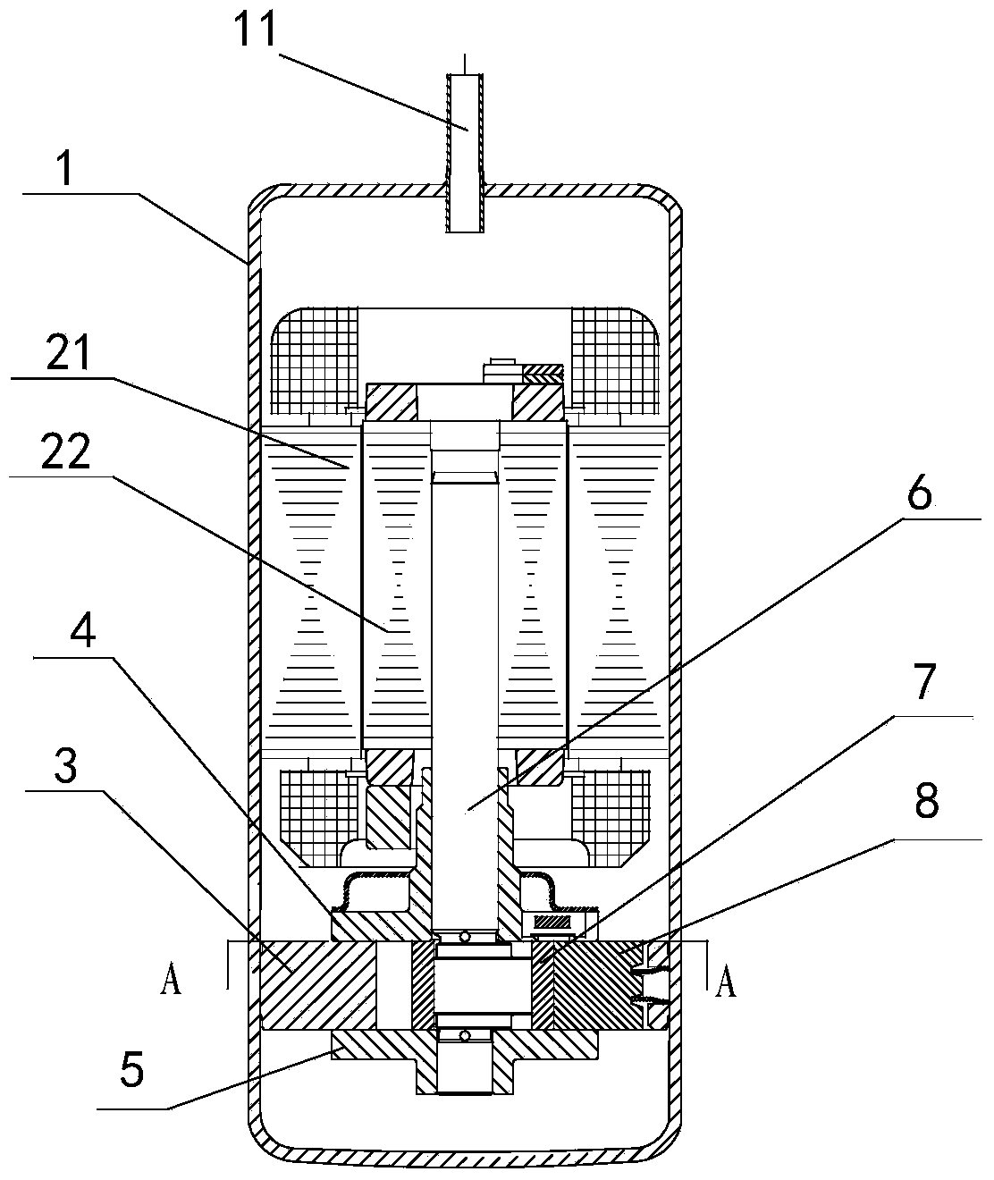 Rotary compressor, and compression unit and air conditioner thereof