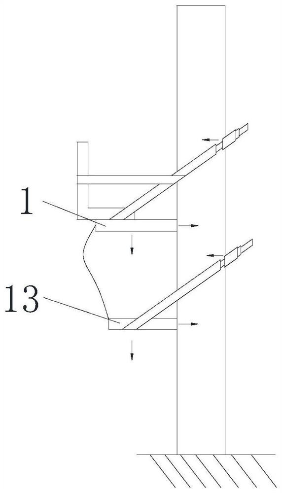 Telegraph pole climbing auxiliary device with high safety coefficient