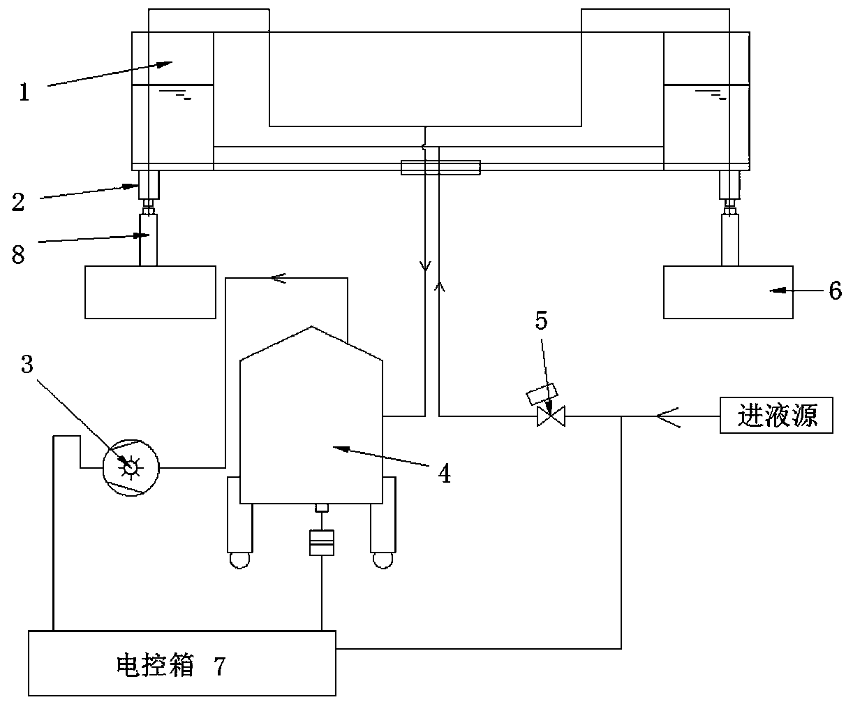 Waterline filling machine vacuumizing device