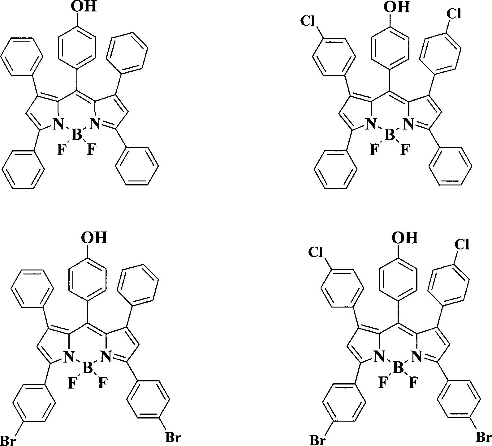 Pyrrole dimethine fluorescent dyes as well as synthetic method and use thereof