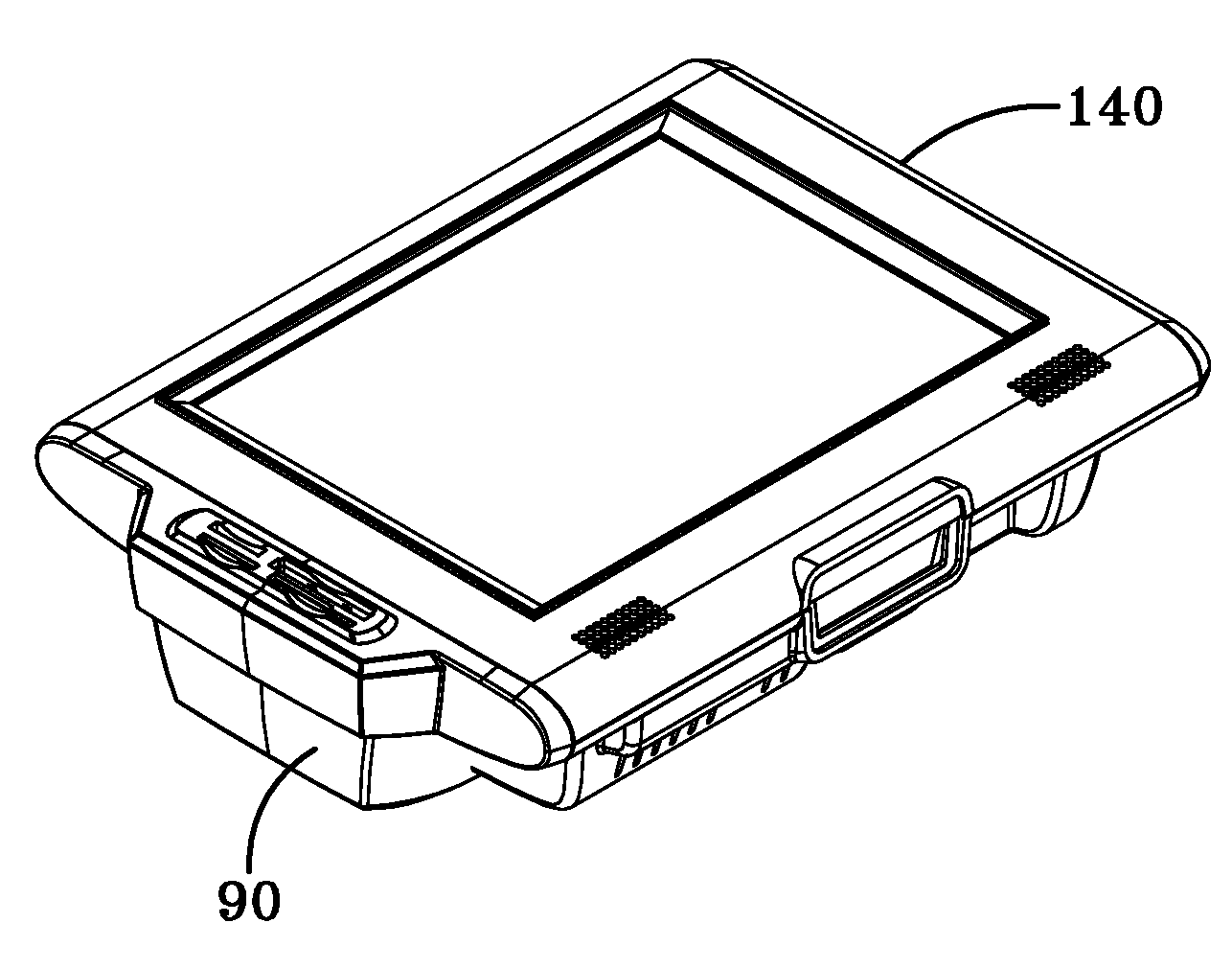 Integrated display computer with telephone switch cradle peripheral
