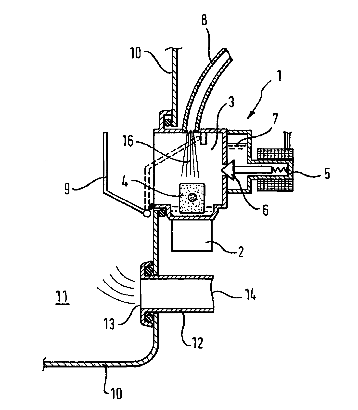 Dish washer having a system for atomizing dishwashing liquid and method for the operation thereof