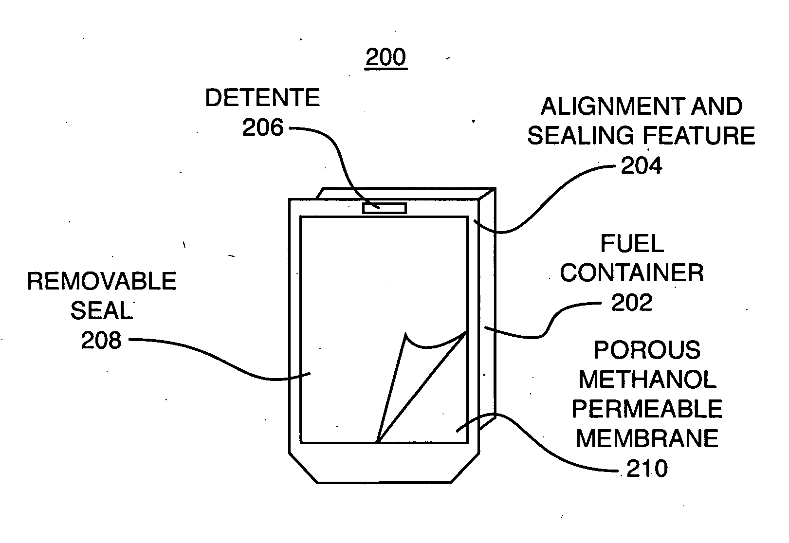 Fuel container with reticulated material