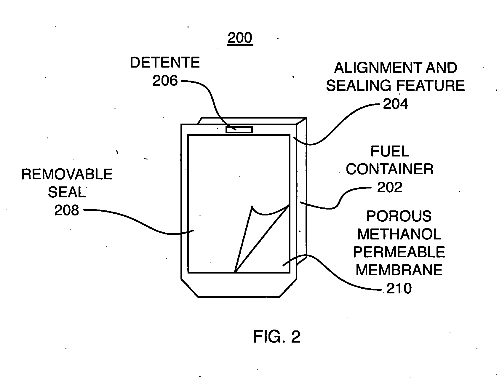 Fuel container with reticulated material