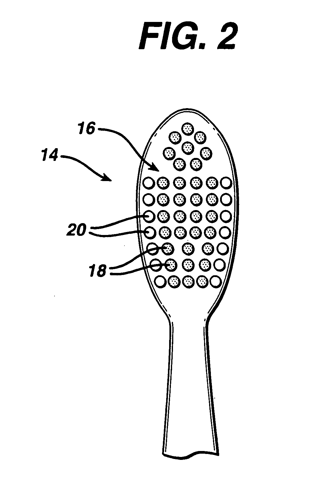 Gum massaging oral brush