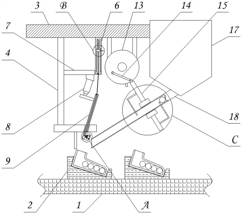 Automatic-compaction shoemaking paper ball filling device