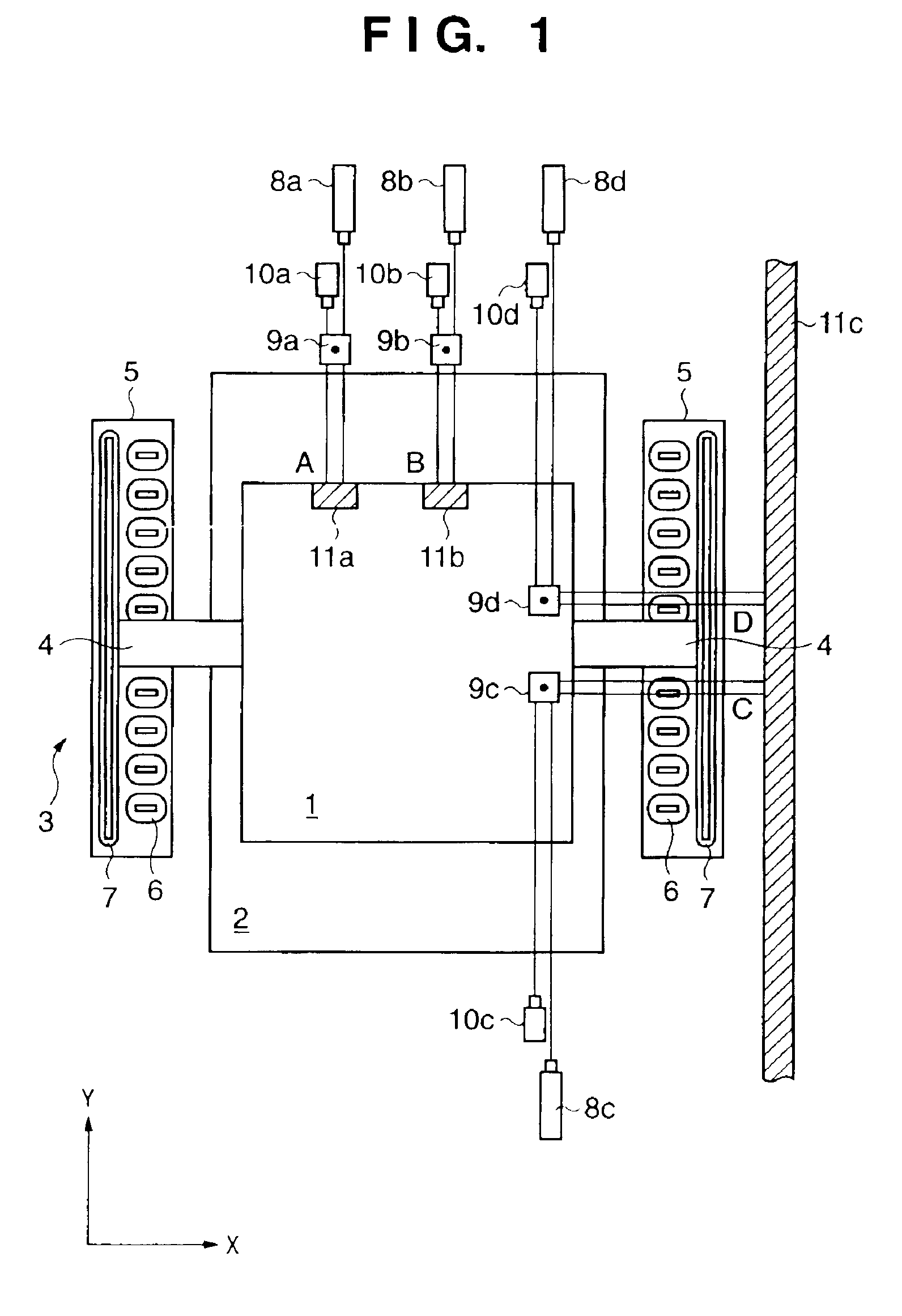 Stage apparatus which supports interferometer, stage position measurement method, projection exposure apparatus, projection exposure apparatus maintenance method, semiconductor device manufacturing method, and semiconductor manufacturing factory