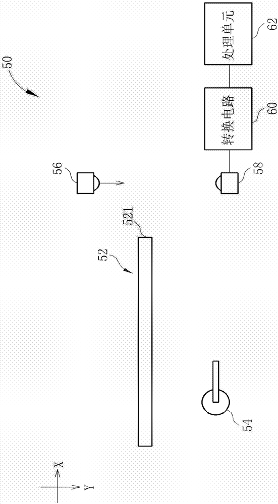 Detecting device and method for detecting an edge of transparent material